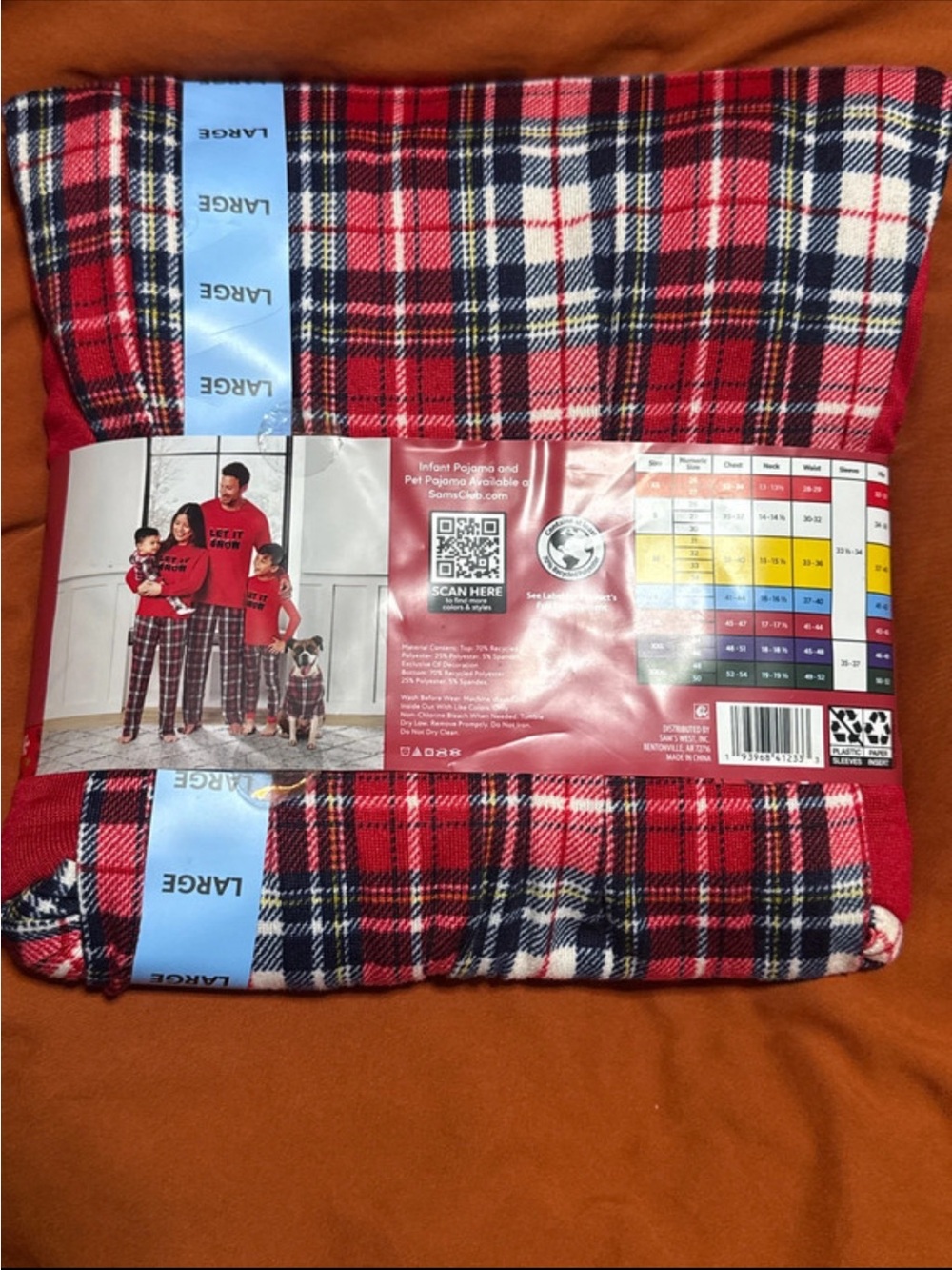 Men's Red Plaid Pajama Set - Classic Flannel Lounge Pants